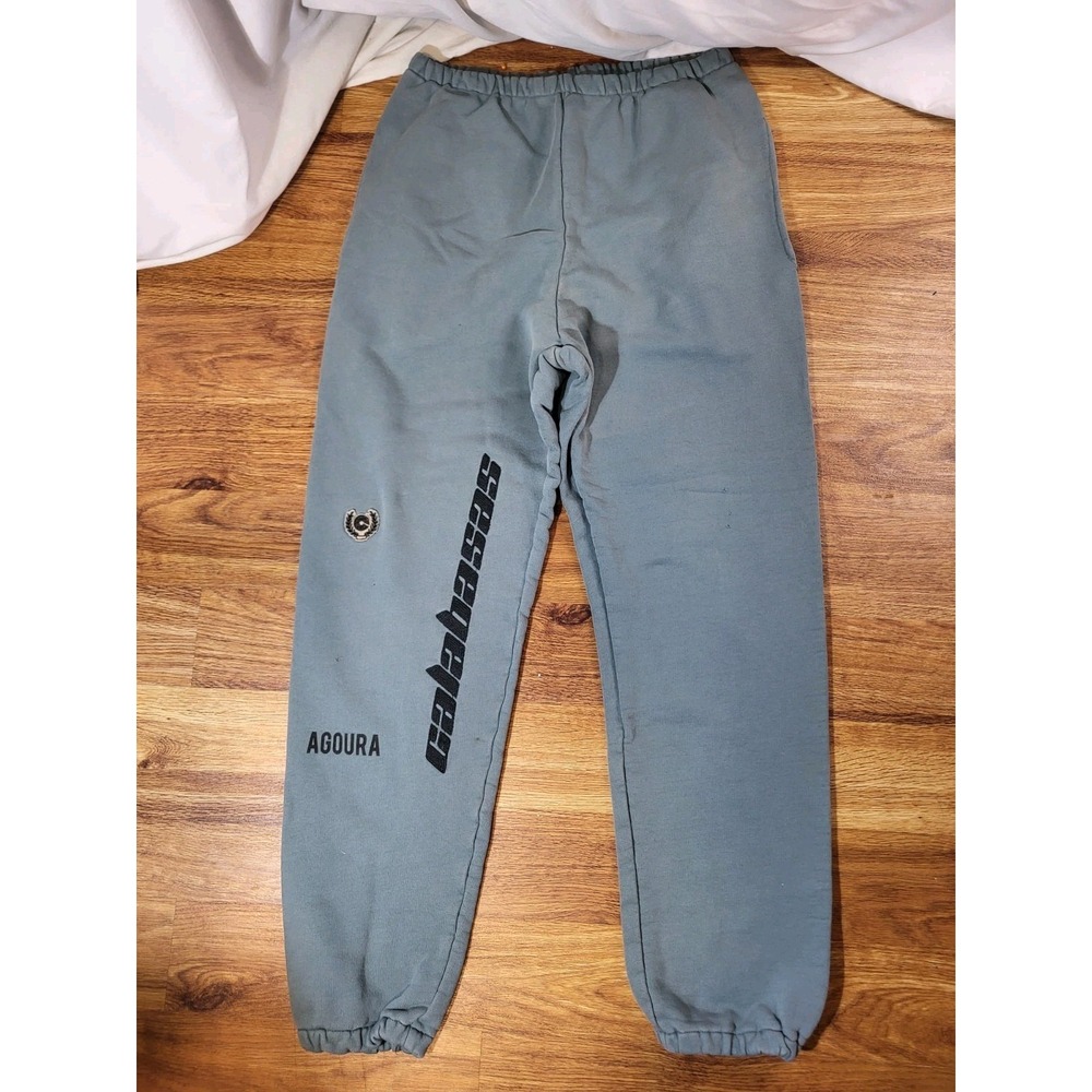 Calabasas Agoura Yeezy Season Size Large Steel Blue Flaw Sweatpants